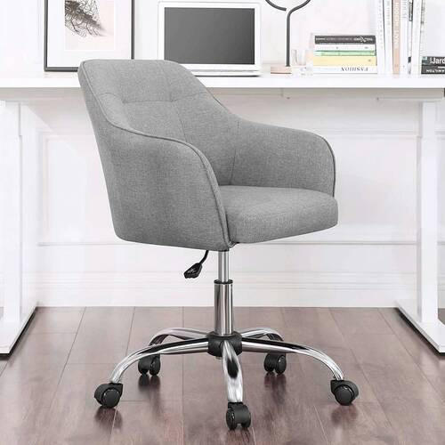 DREHSTUHL Flachgewebe Grau, Silberfarben  - Silberfarben/Grau, Basics, Textil/Metall (65/93/69cm) - Boxxx