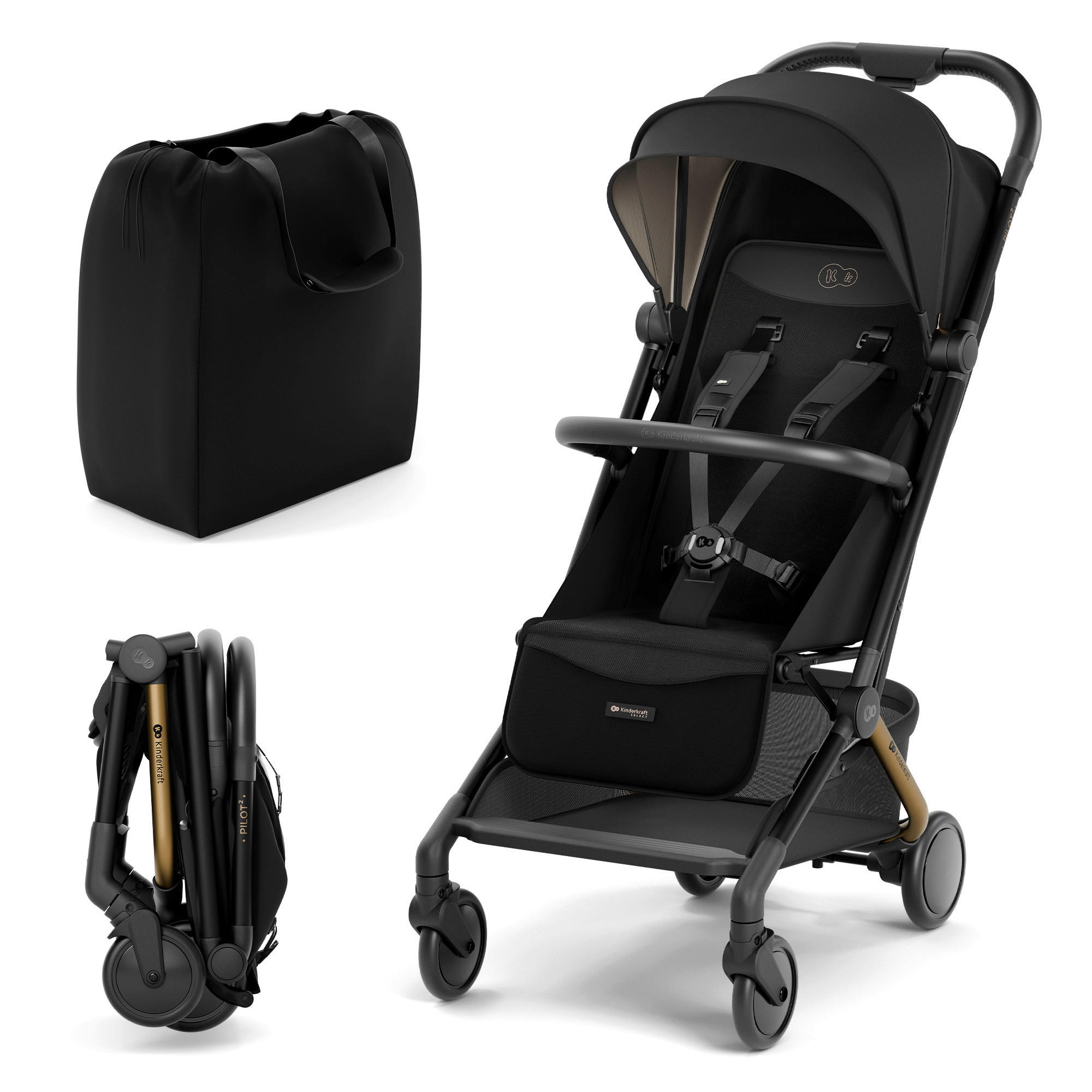 BUGGY Pilot 2  - Schwarz, Basics, Kunststoff/Textil (67/42/101cm) - Kinderkraft