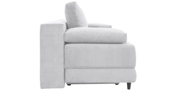 SCHLAFSOFA  mit Liegefunktion, Schlafen auf Sitzhöhe, Rücken echt Cord Hellgrau  - Hellgrau/Schwarz, KONVENTIONELL, Holz/Textil (196/96/103cm) - Carryhome