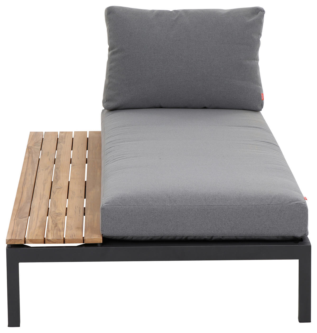 LOUNGEGARNITUR Teakholz massiv Aluminium  - Anthrazit/Grau, KONVENTIONELL, Holz/Kunststoff - Siena Garden