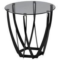 BEISTELLTISCH 50/50/50 cm Schwarz, Grau rund  - Schwarz/Grau, Basics, Glas/Metall (50/50/50cm)