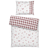 WENDEBETTWÄSCHE TALVI Renforcé 140/200 cm  - Rot/Weiß, KONVENTIONELL, Textil (140/200cm) - Esposa