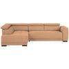 ECKSOFA  in Struktur Rostfarben  205/284 cm  - Rostfarben/Schwarz, Design, Kunststoff/Textil (205/284cm) - Xora