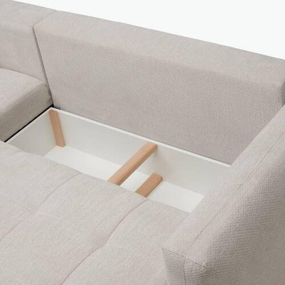 KUTNA GARNITURA tekstil  svijetlo siva   - svijetlo siva/crna, Moderno, tekstil/plastika (172/276cm) - Hom`in
