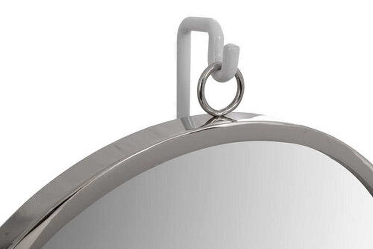 SCHMINKSPIEGEL 41/75/14 cm  - Weiss/Silberfarben, Lifestyle, Glas/Metall (41/75/14cm) - Kayoom