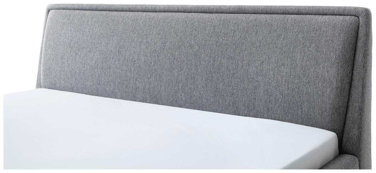 POLSTERBETT 160/200 cm  in Grau  - Schwarz/Grau, Konventionell, Holz/Textil (160/200cm) - Livetastic
