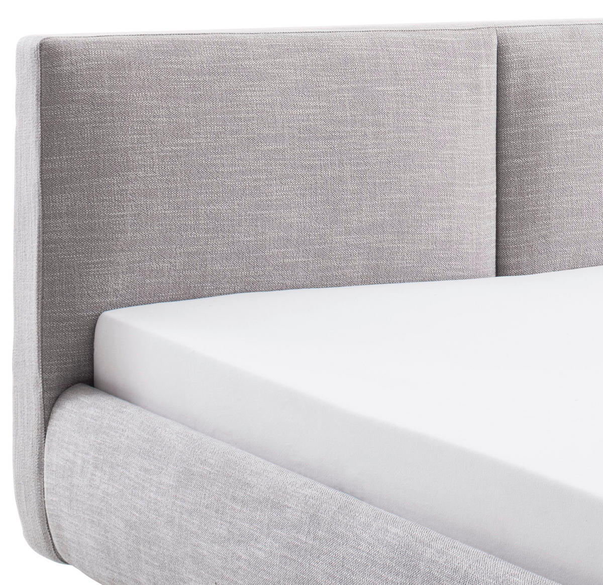 POLSTERBETT 180/200 cm,  in Hellgrau, Bettkasten, Lattenrost,  - Hellgrau/Naturfarben, MODERN, Holz/Textil (180/200cm) - Livetastic