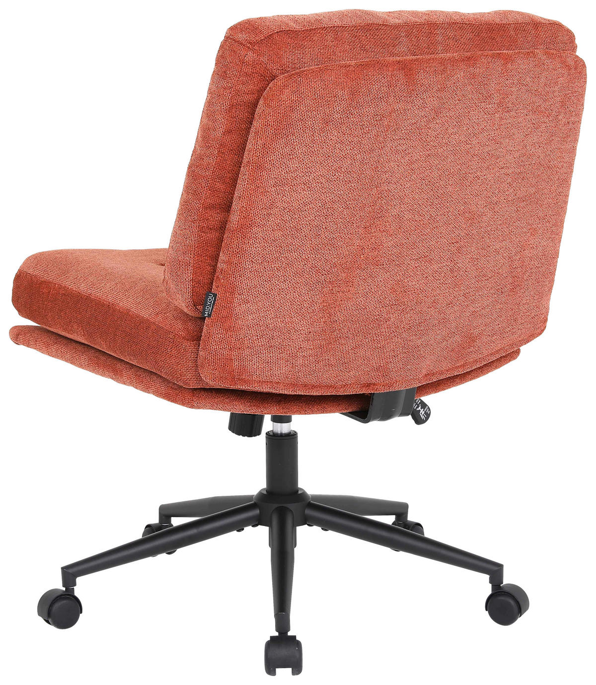 DREHSTUHL Mikrofaser Rot  - Rot/Schwarz, MODERN, Holz/Kunststoff (66/90/98/76cm) - MID.YOU