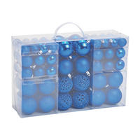 CHRISTBAUMKUGEL-SET 100-teilig  - Dunkelblau, Basics, Kunststoff (35,0/23,0/12,0cm) - X-Mas