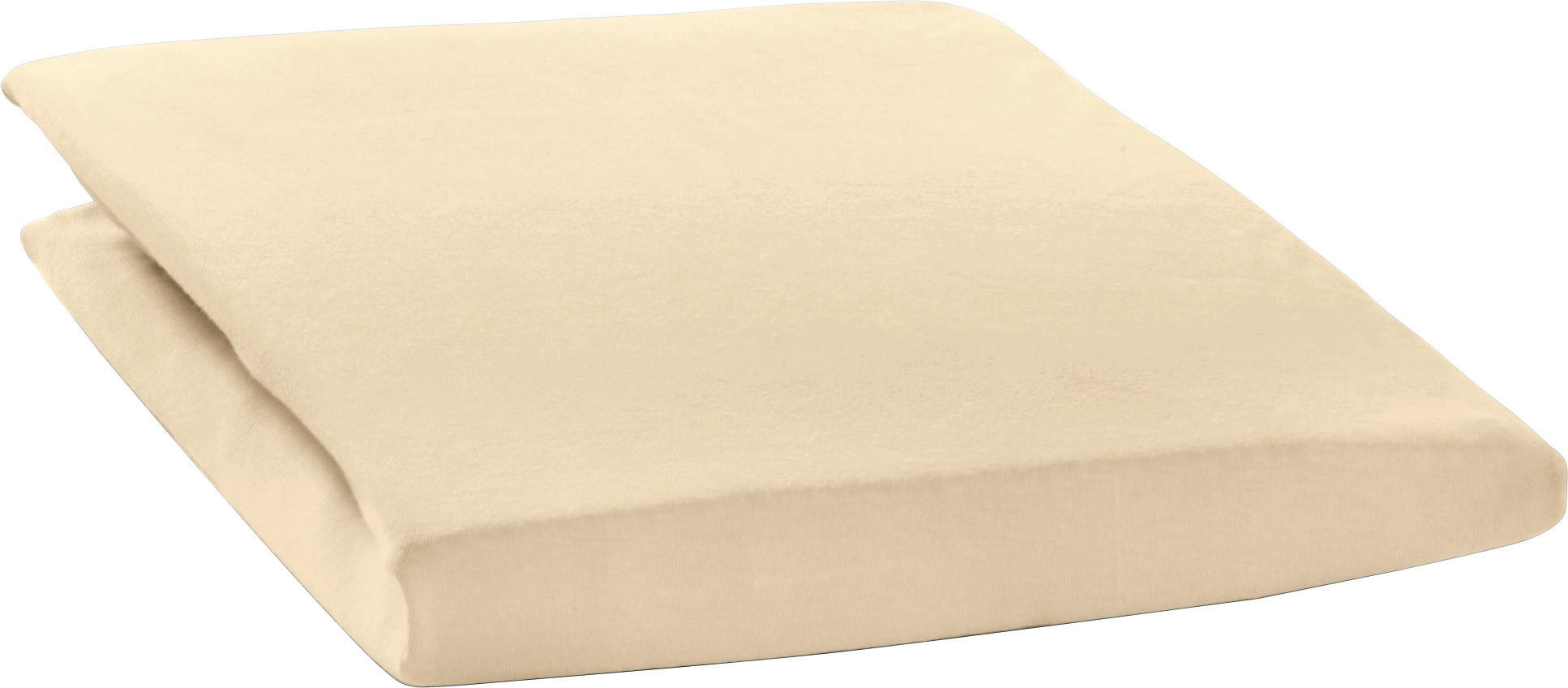 SPANNBETTTUCH Zwirn-Jersey  - Hellbraun/Naturfarben, Basics, Textil (150/200cm) - Estella