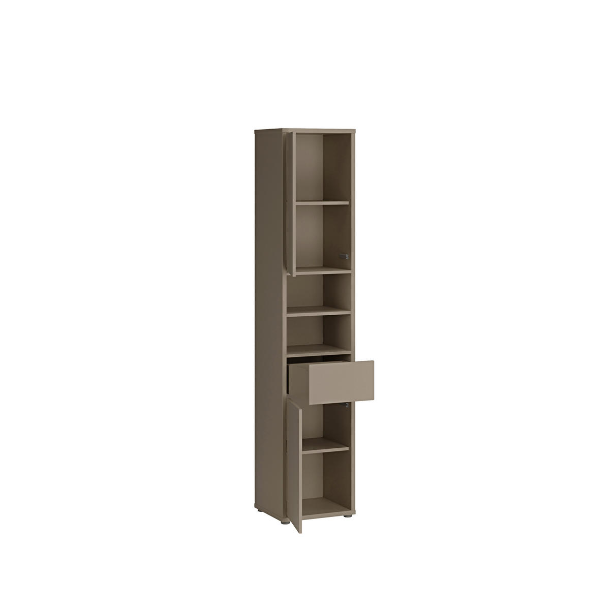 HOCHSCHRANK 39,8/191,9/34,9 cm  - Taupe/Grau, MODERN, Holzwerkstoff/Kunststoff (39,8/191,9/34,9cm) - Xora