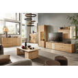 HIGHBOARD Wildeiche  136,9/138,3/37,1 cm  - Wildeiche/Schwarz, Natur, Glas/Holz (136,9/138,3/37,1cm) - Valnatura