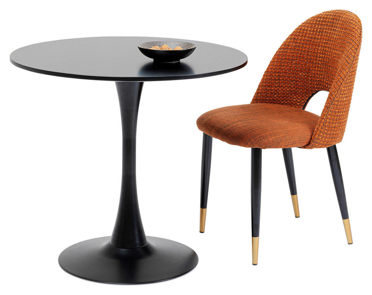 ESSTISCH in Holzwerkstoff 80/80/74 cm  - Schwarz, Design, Holzwerkstoff/Metall (80/80/74cm) - Kare-Design