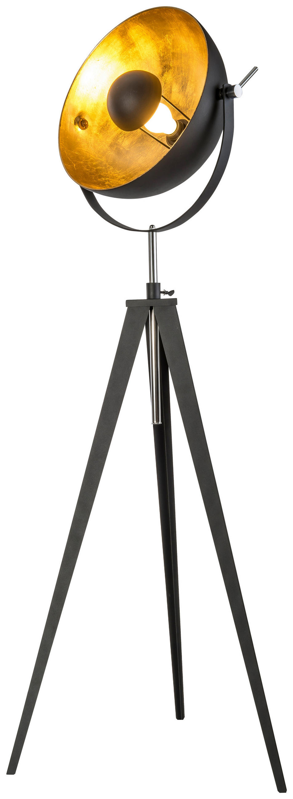 STOJACIA LAMPA, 40/168 cm - čierna/zlatá, Trend, kov (40/168cm)