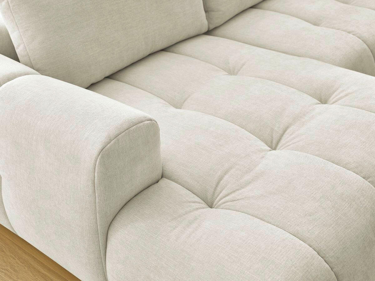 WOHNLANDSCHAFT  FUJI  Beige Leinenoptik  - Beige/Schwarz, MODERN, Kunststoff/Textil (160/377/204cm)