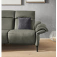 2-SITZER-SOFA Grau Echtleder  - Schwarz/Grau, KONVENTIONELL, Leder/Metall (178/103/95cm) - Dieter Knoll