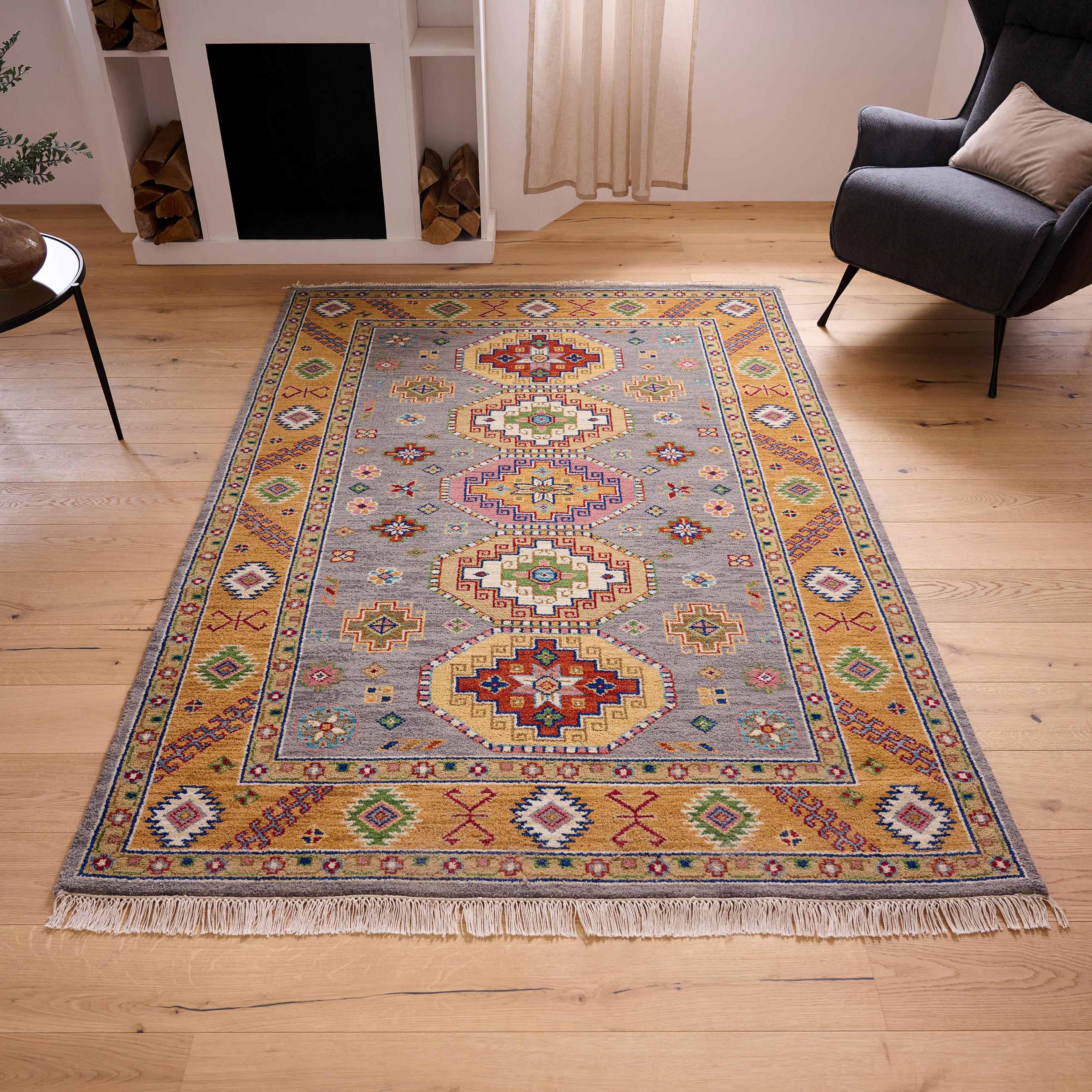 ORIENTTEPPICH 80/300 cm Schirwan Grey Grau  - Grau, LIFESTYLE, Textil (80/300cm) - Cazaris