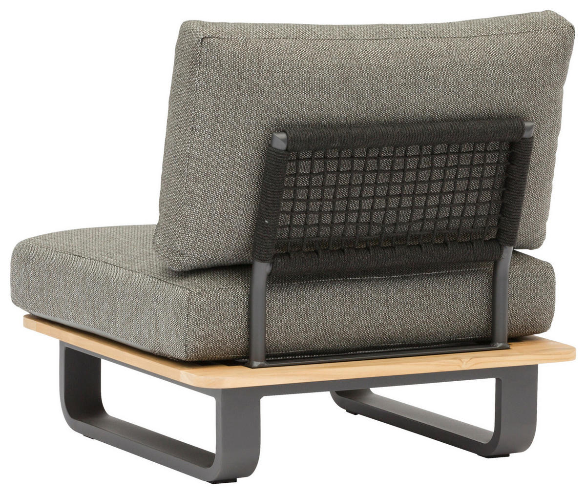 LOUNGESESSEL  - Dunkelgrau, Holz/Textil (83/65/83cm) - Zebra 