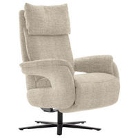 FERNSEHSESSEL in Struktur Beige  - Beige/Schwarz, MODERN, Textil/Metall (73/113-117/85cm) - Cantus