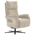 FERNSEHSESSEL in Struktur Beige  - Beige/Schwarz, MODERN, Textil/Metall (73/113-117/85cm) - Cantus