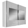 SCHWEBETÜRENSCHRANK  in Hellgrau  - Chromfarben/Hellgrau, Design, Glas/Holzwerkstoff (271/223/68cm) - Xora