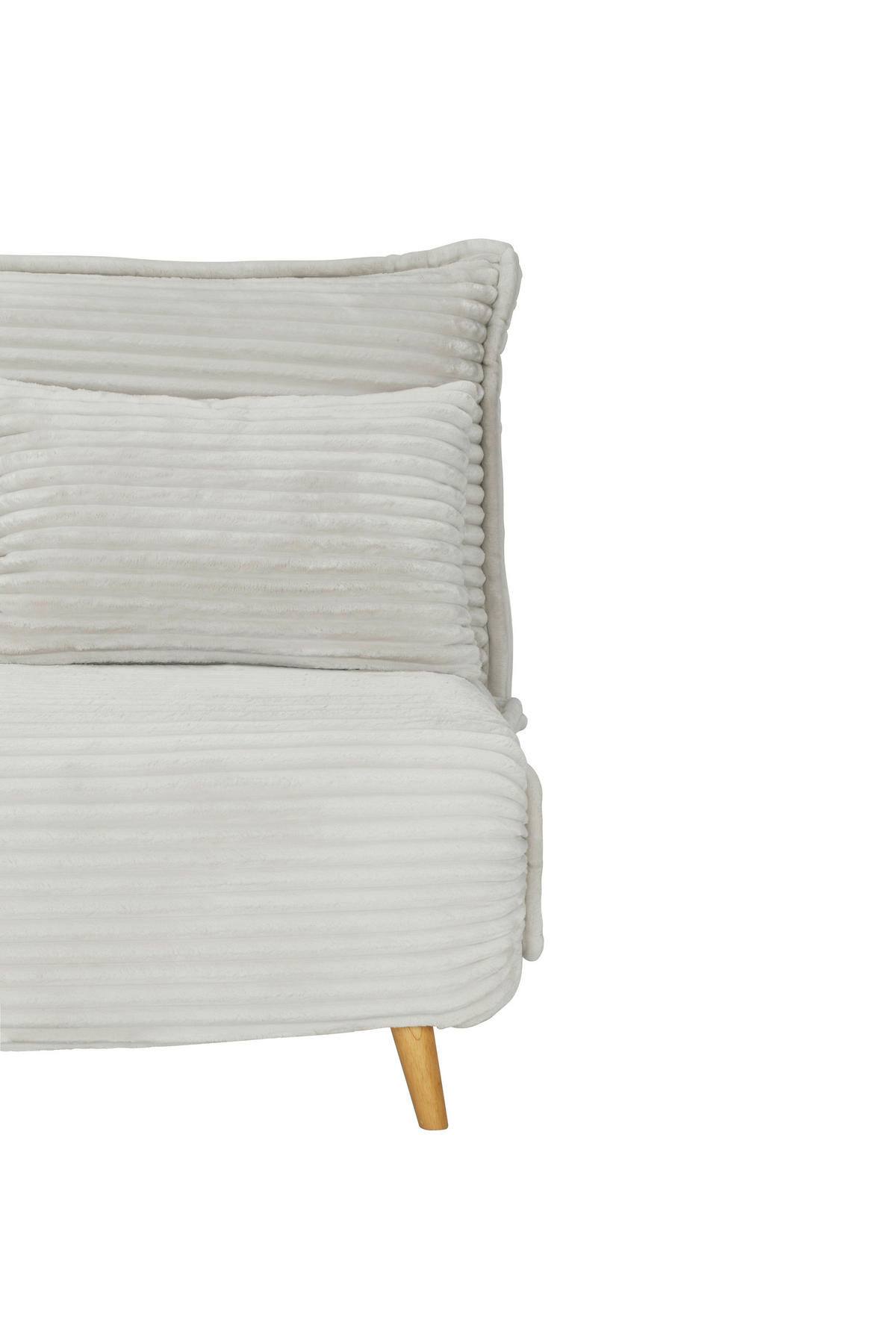 SCHLAFSOFA Cord Weiß  - Walnussfarben/Weiß, MODERN, Holz/Textil (92/216/87/26/150cm) - Livetastic