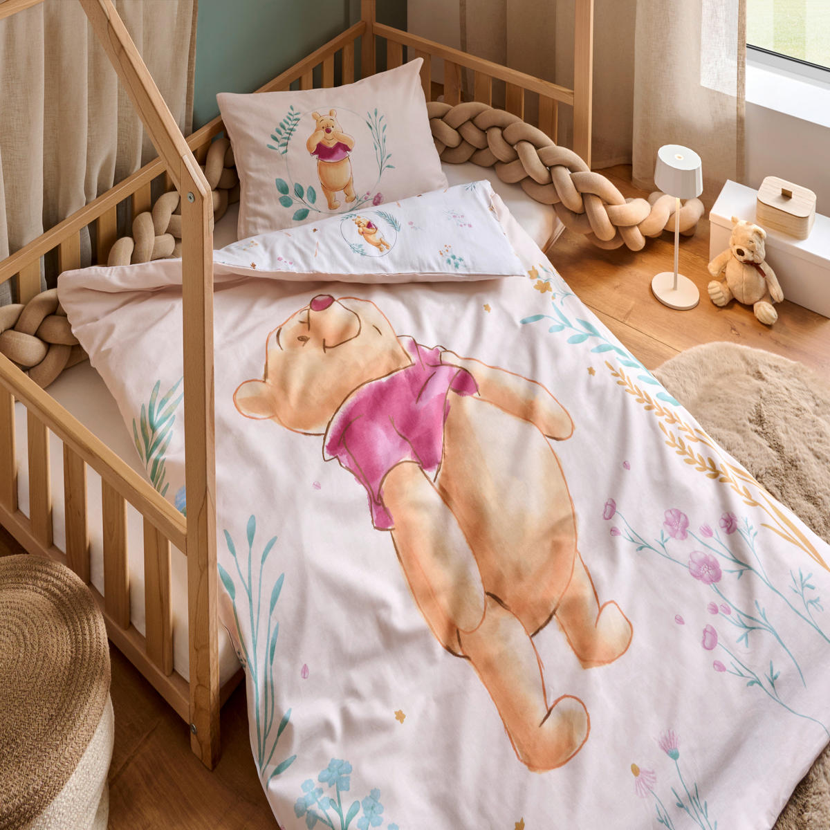BABYBETTWÄSCHE Winnie Puuh 100/135 cm  - Multicolor, Trend, Textil (100/135cm) - Disney