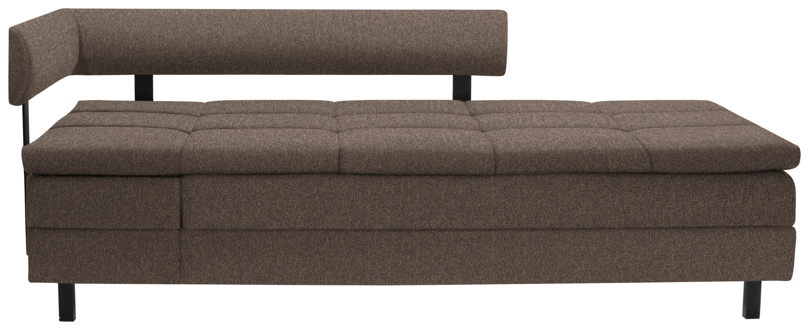 LIEGE  in Flachgewebe Braun  - Schwarz/Braun, MODERN, Textil/Metall (208/77/98cm) - Joka