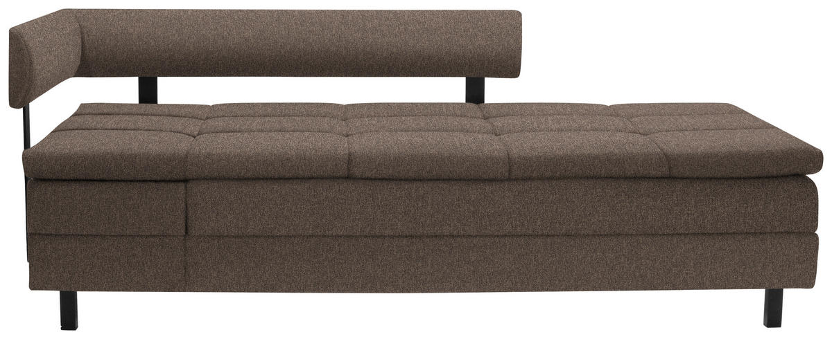 LIEGE  in Flachgewebe Braun  - Schwarz/Braun, MODERN, Textil/Metall (208/77/98cm) - Joka