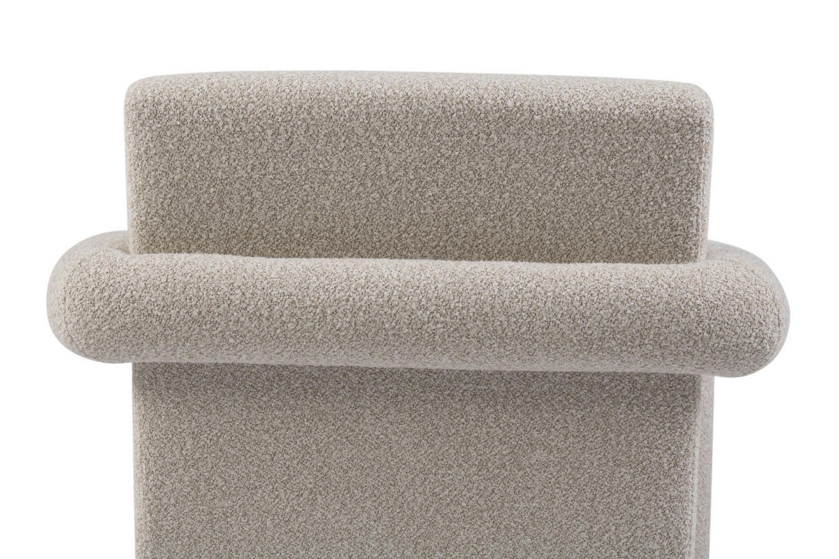 SESSEL in Bouclé Beige  - Beige, Design, Holz/Textil (78/90/73cm) - Livetastic