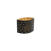 WINDLICHT - Goldfarben/Schwarz, LIFESTYLE, Metall (20/16/10cm)