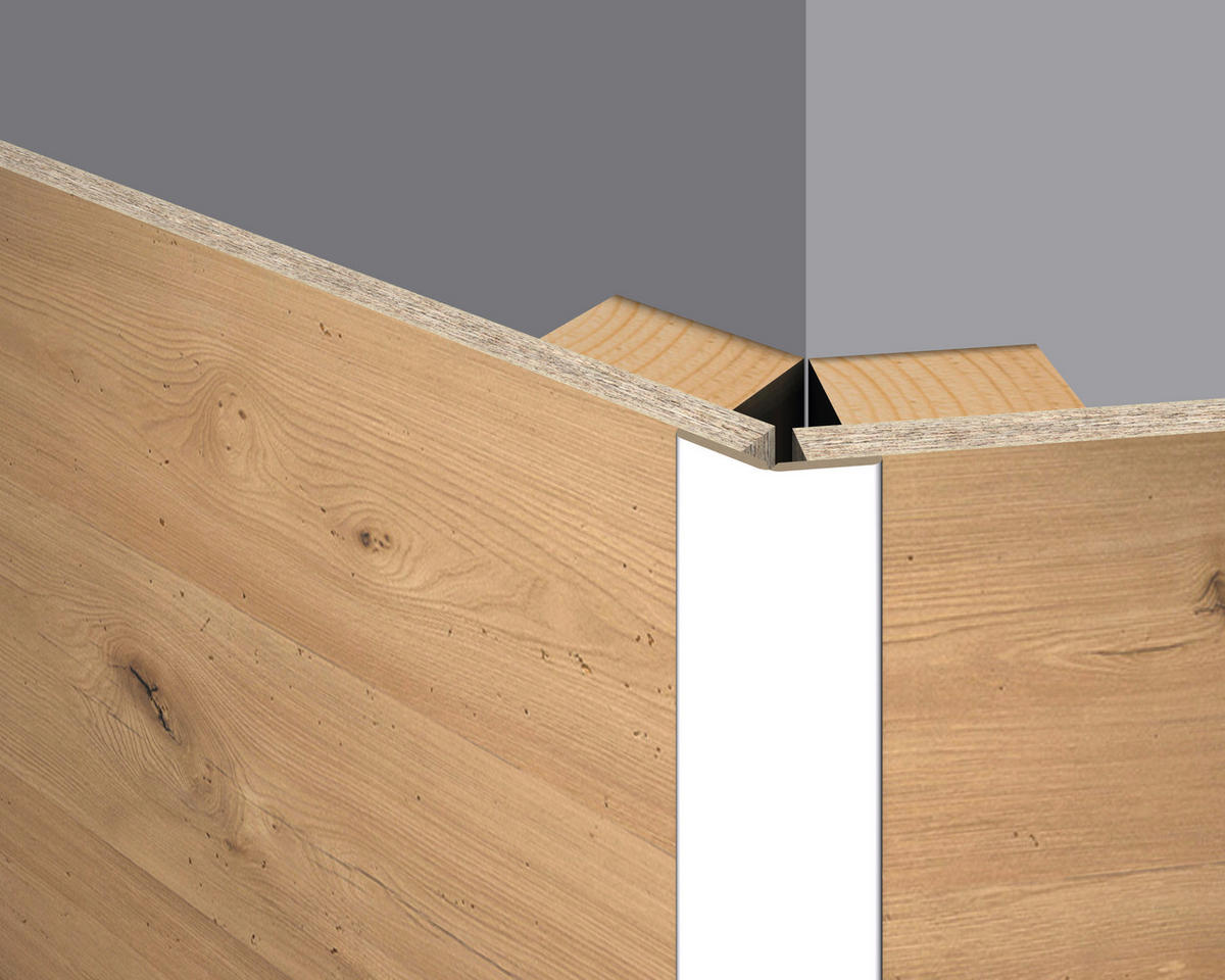 Faltleiste Weiß - Weiß, Basics, Naturmaterialien (240/2.2/2.2cm) - Egger Holzwerkstoffe