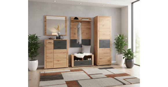 GARDEROBE  in 230/195/45 cm  - Anthrazit/Eiche Artisan, KONVENTIONELL, Holzwerkstoff (230/195/45cm) - Xora