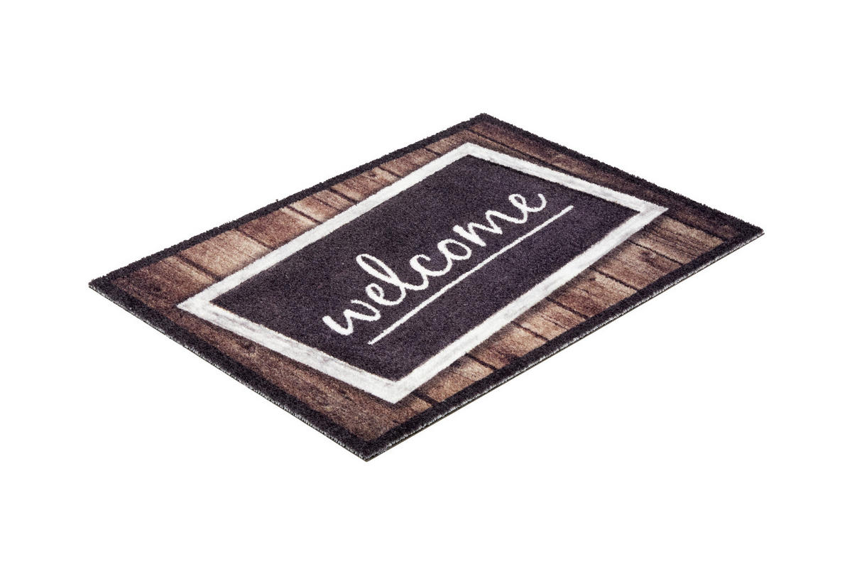 DVEŘNÍ ROHOŽKA, 50/70 cm - bílá/černá, Basics, textil (50/70cm) - Schöner Wohnen