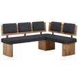 ECKBANK 195/155 cm  in Anthrazit, Eichefarben  - Eichefarben/Anthrazit, KONVENTIONELL, Holzwerkstoff/Textil (195/155cm) - Cantus