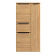 MIDISCHRANK 65/130/35 cm  - Wildeiche/Schwarz, KONVENTIONELL, Holzwerkstoff/Metall (65/130/35cm) - Xora