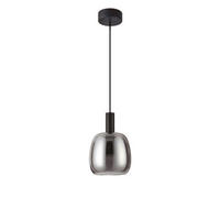 LED-HÄNGELEUCHTE Coco 15/225 cm   - Schwarz/Grau, Design, Glas/Metall (15/225cm) - Ideal Lux