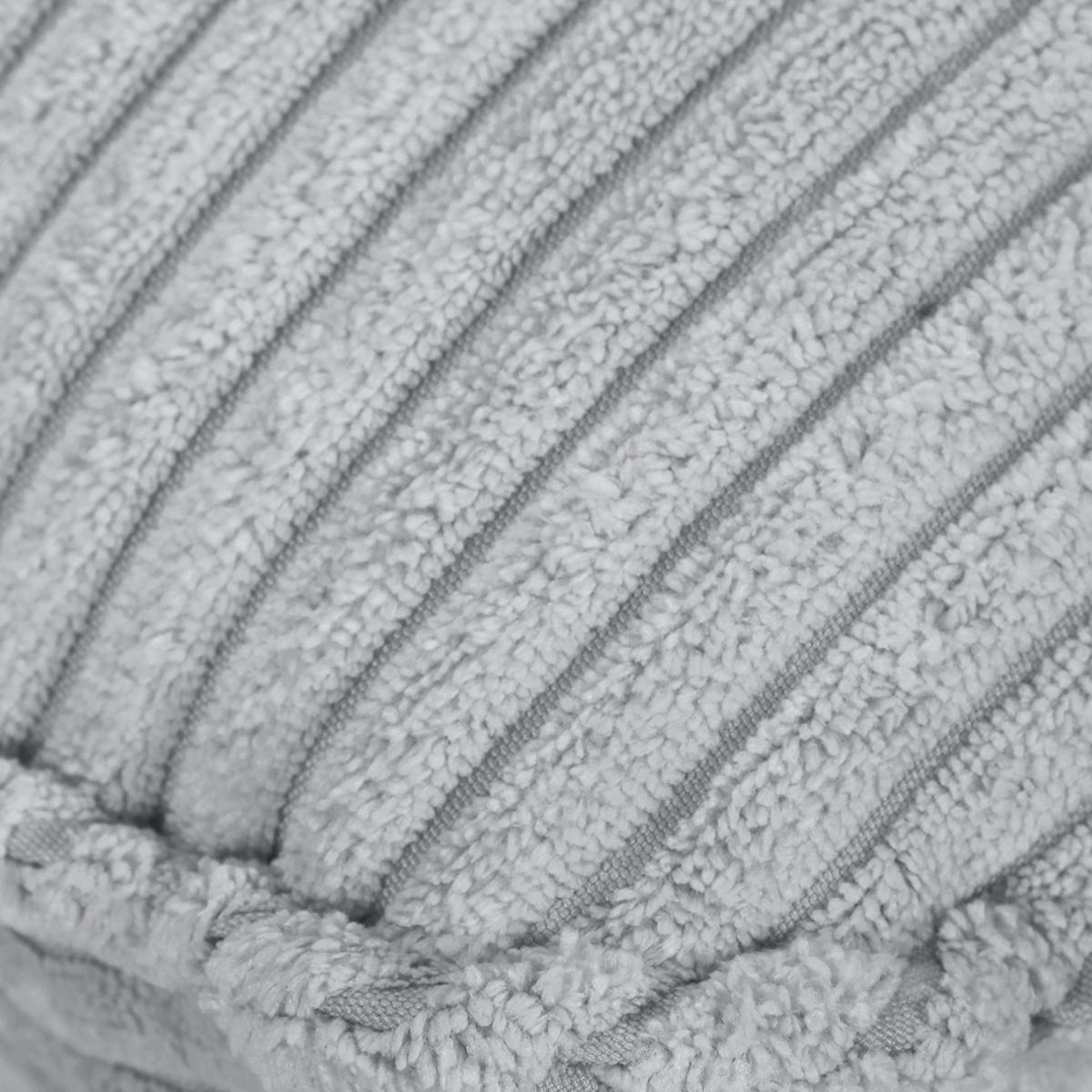HOCKER in Textil Hellgrau  - Hellgrau/Schwarz, KONVENTIONELL, Textil/Metall (60/49/53cm) - MID.YOU