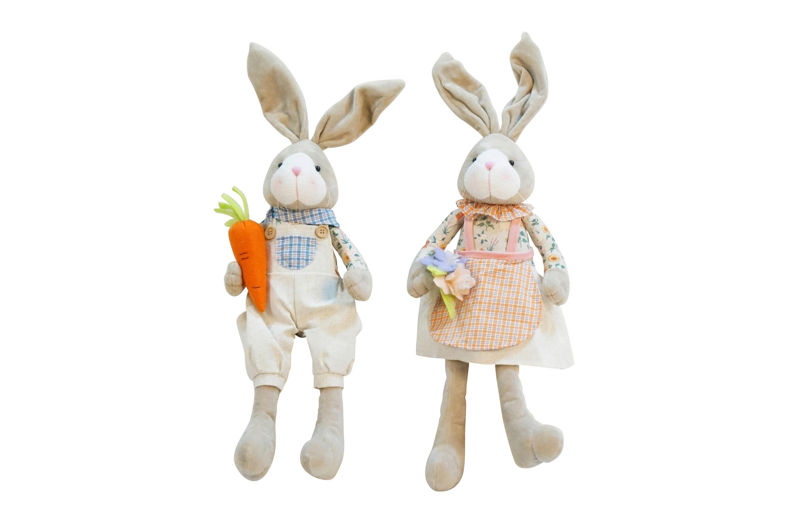 DEKOHASE - Blau/Hellbraun, LIFESTYLE, Textil/Stein (18/64/10cm)