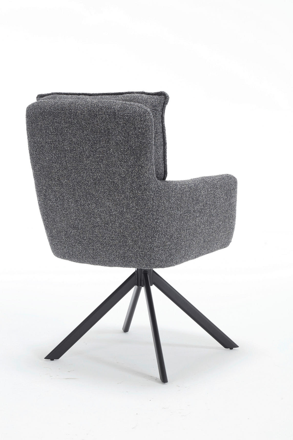 DREHSTUHL Struktur Anthrazit  - Anthrazit/Schwarz, MODERN, Textil/Metall (60/93/67cm) - Livetastic