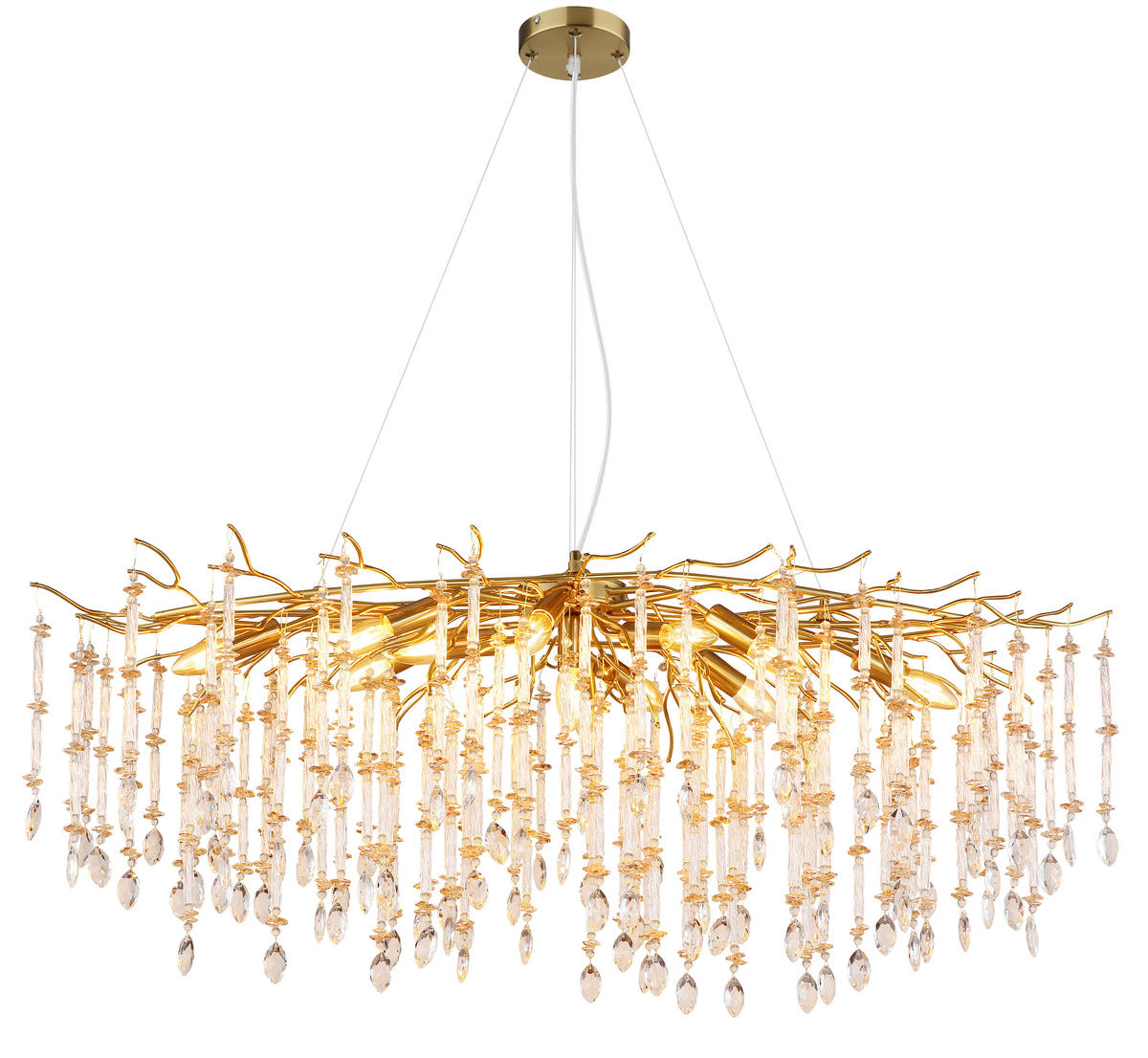 HÄNGELEUCHTE 120/50/120 cm  - Klar/Transparent, KONVENTIONELL, Glas/Kunststoff (120/50/120cm) - Globo