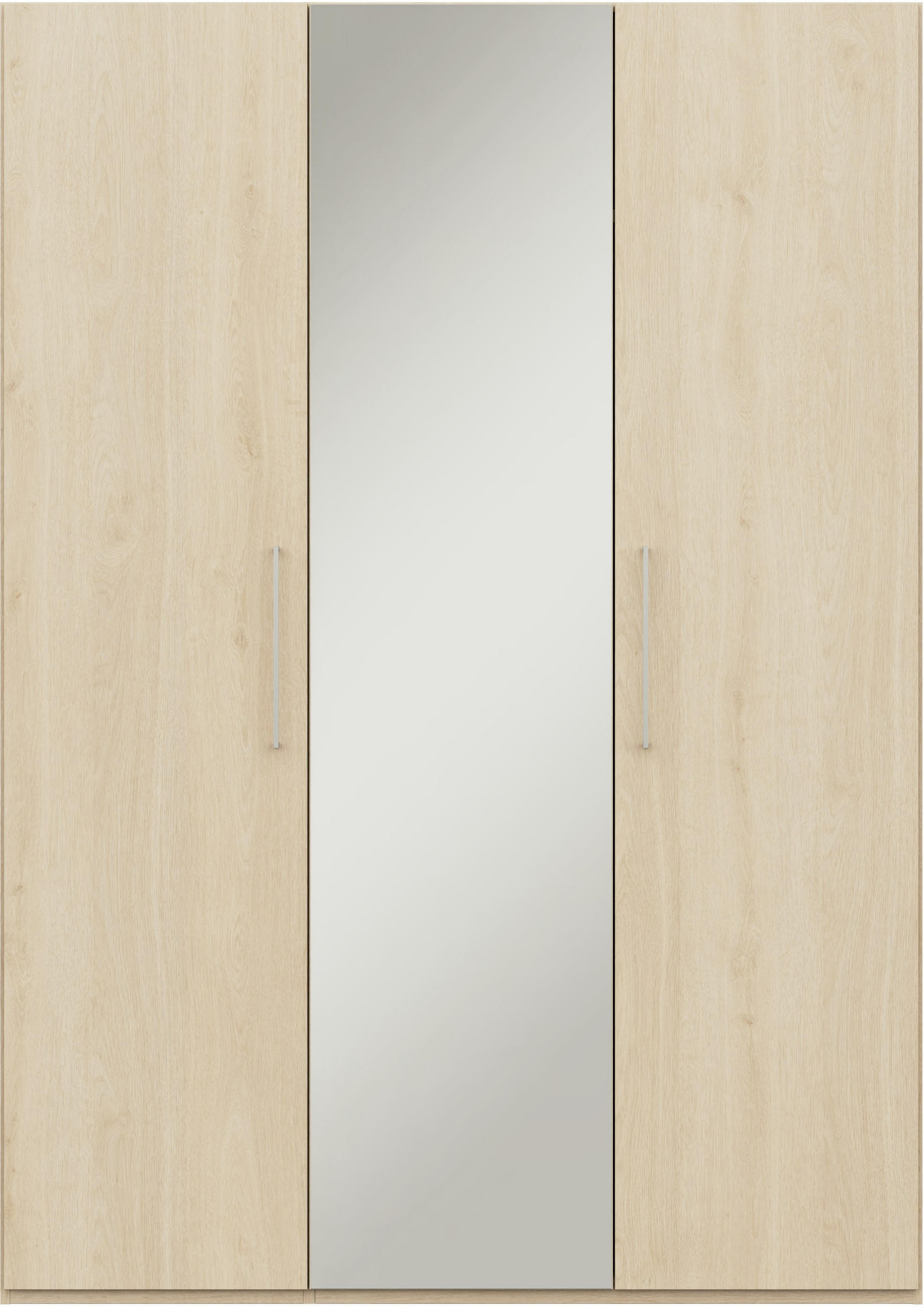 KLEIDERSCHRANK in Eichefarben  - Edelstahlfarben/Eichefarben, Design, Glas/Holzwerkstoff (151,3/213,6/59,3cm) - Cantus