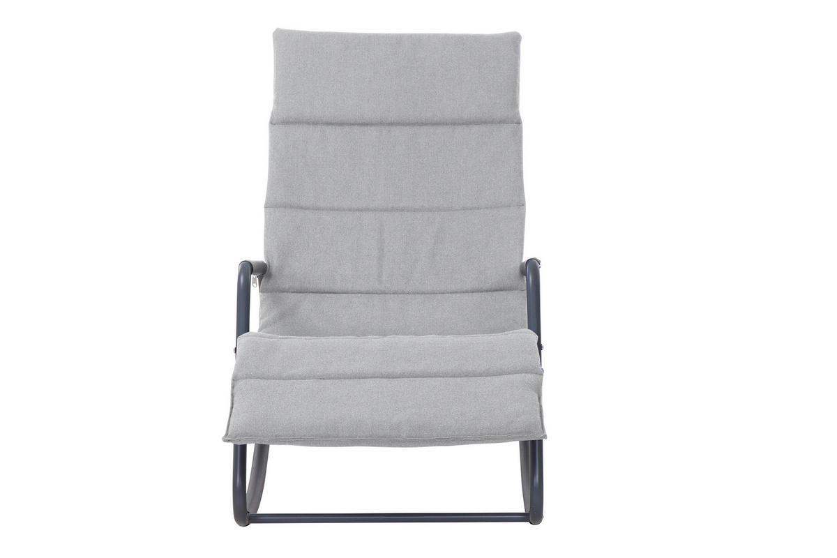 HOJDACIE LEŽADLO kov, plast, textil - sivá, Modern, kov/textil (143/57/84cm) - Siena Garden