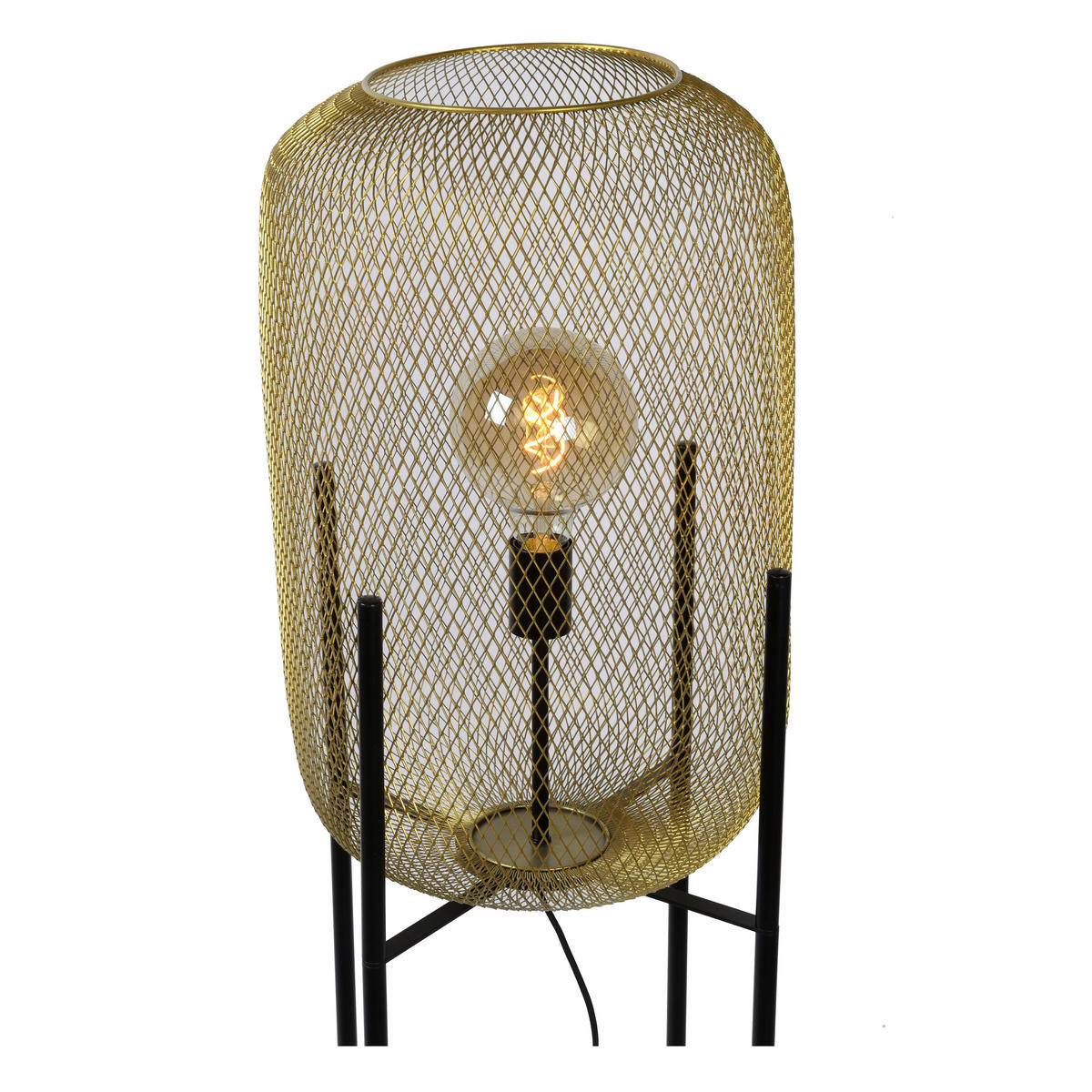 STEHLEUCHTE 35/135 cm    - Messingfarben/Schwarz, Design, Metall (35/135cm) - Lucide