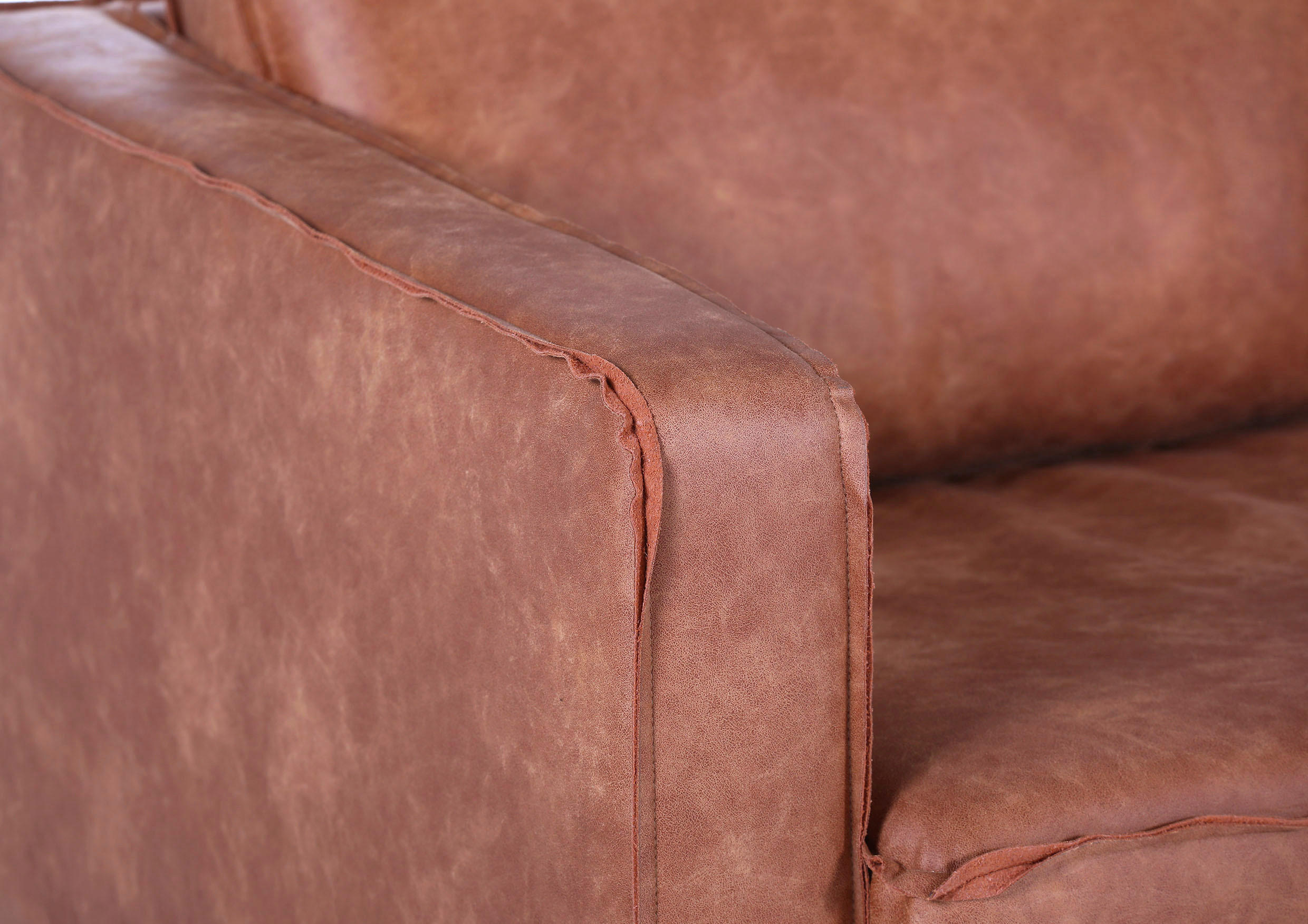 SESSEL in Flachgewebe Cognac - Cognac/Schwarz, KONVENTIONELL, Textil/Metall (90/66/93cm) - Ambia Home
