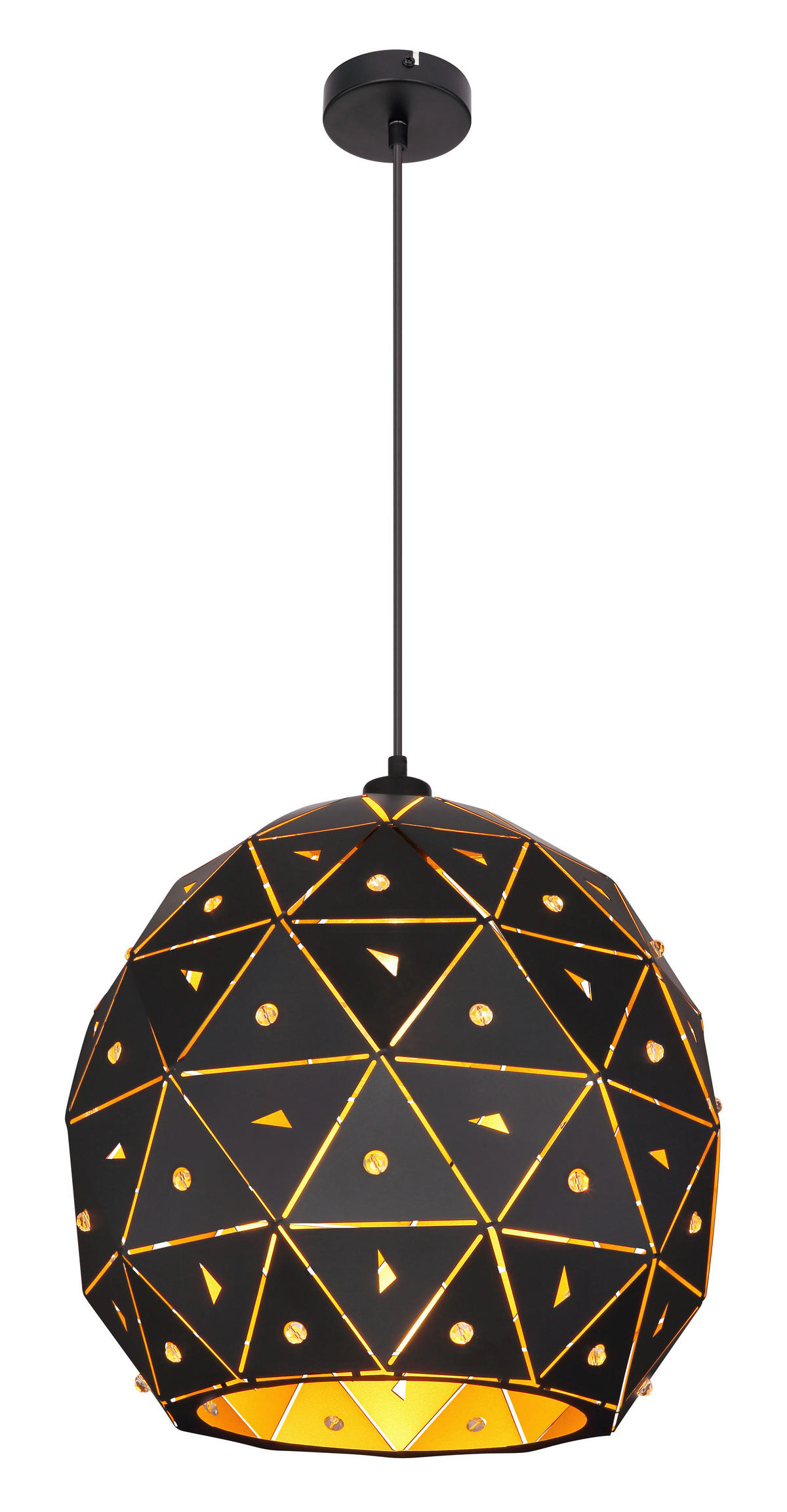 HÄNGELEUCHTE Jodie 40/120 cm   - Klar/Goldfarben, Basics, Glas/Metall (40/120cm) - Globo