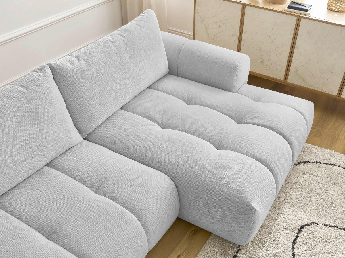 ECKSCHLAFSOFA FUJI Leinenoptik Hellgrau  inkl.  - Hellgrau/Schwarz, MODERN, Kunststoff/Textil (292/160cm)