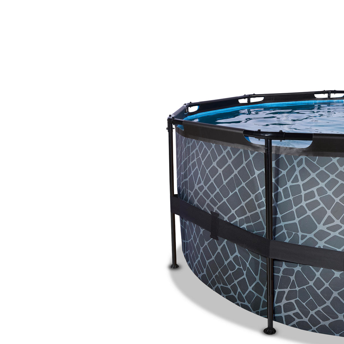 POOL SET 427/122 cm  - grå, Klassisk, plast (427/122cm) - EXIT Toys