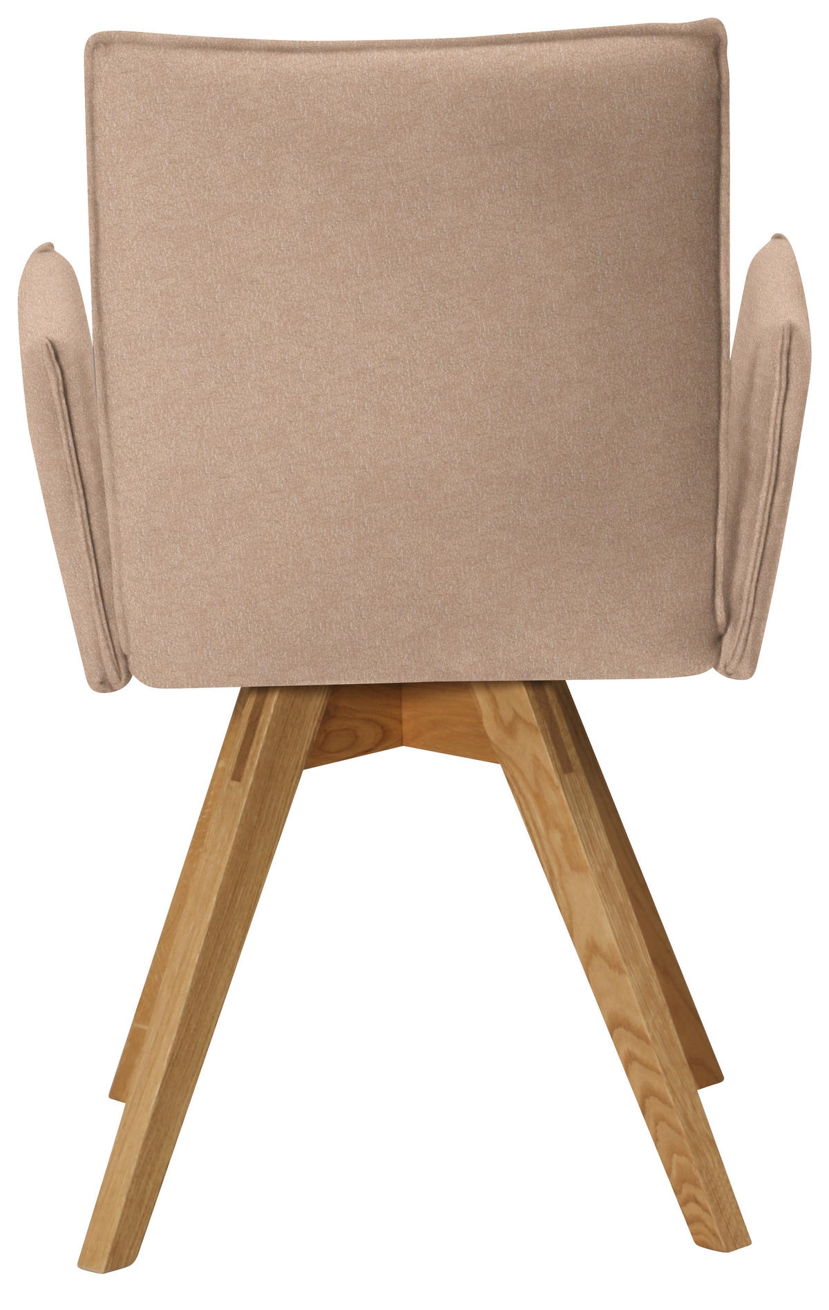 ARMLEHNSTUHL  in Lederlook  - Eichefarben/Beige, Konventionell, Holz/Textil (60/91/61cm) - Moderano