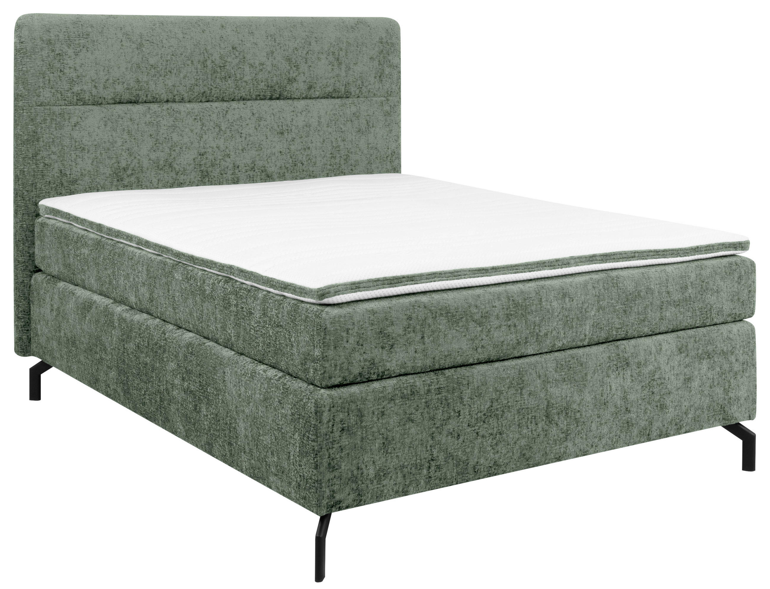 BOXSPRINGBETT 140/200 cm  in Mintgrün  - Schwarz/Mintgrün, Design, Textil/Metall (140/200cm) - Esposa
